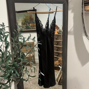 Victoria's Secret Black Lace Slip Dress